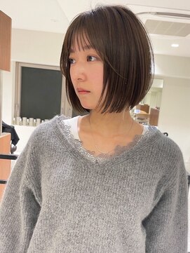 ヘアサロン リボーン(Hair salon Reborn) 王子ボブ白髪ぼかしハイライトショートボブカット20代30代40代