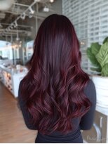 ダル 渋谷/表参道(DAL.)&nbsp;顔周りカットシャギーカットダークバイオレッドカラー