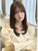 ◎レイヤーカット/顔周りカット/グレージュブラウン/銀座
