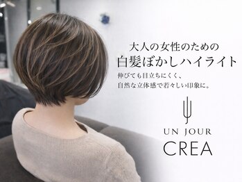 アンジュールクレア(UN JOUR CREA)の写真/白髪ぼかしハイライトで、気になり始めた白髪を自然にカバー!大人の魅力を引き出す髪へ♪ 【髪質改善】