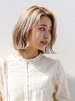 エレナ 那覇 新都心(Helena)&nbsp;結べるくびれボブ/前髪なし/ブロンド/ブロンドベージュ