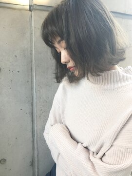 ミンクス 青山店(MINX) [MINX松下]　似合わせカット　外ハネボブ　赤みなしカラー