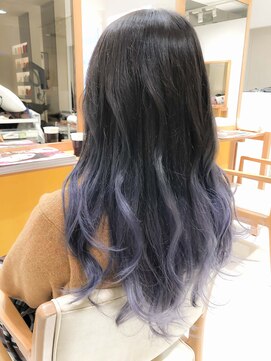 デイズ(days) ブルーグレージュグラデーションカラーブリーチデザインカラー