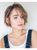 耳かけニュアンスイメチェンボブ/フォギーベージュ