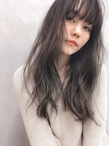 ラル 立川(lar)&nbsp;グレージュロング_オリーブベージュレイヤーカットウェットヘア