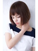 大人ショート/ミニボブ/小顔ショート/丸みボブ20代30代40代b