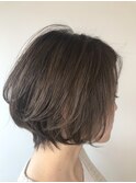 くびれショート×前下りショート×前髪なし