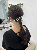 ヘアセット★ローポニー★タイトアレンジ★結婚式