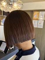 ヘアスペースブルーム エボリューション 庄内店(HAIR SPACE BLOOM evolution)&nbsp;【庄内店/カット カラー】明るめカラー/ぱっつんボブ/10代 20代