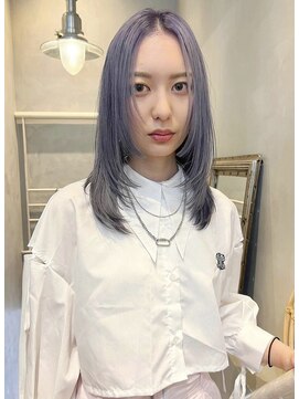 ジーナ(XENA) ケアブリーチ×ハイトーン×ラベンダーカラー(渋谷)