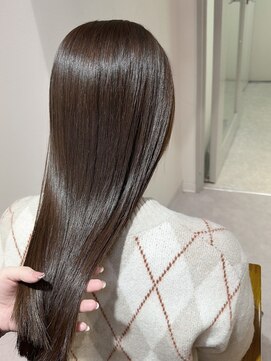 アントワープトーキョー(antwerp TOKYO) 30代40代赤みのないオリーブベージュ髪質改善酸性ストレート