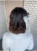 ハーフツイン ボブヘア 参列ヘア ライブヘア 推し活ヘア