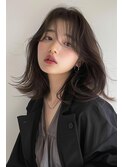 くびれヘア/ミディアム/韓国ヘア/ワンホン【lana hair 新宿】