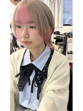 ホープ(hope) ウルフカット×デザインカラー【梅田/茶屋町/ウルフ】