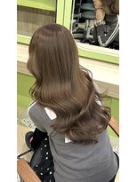 ノー バイ イオエ 西梅田(no. by ioe)&nbsp;ブリーチなしカラー/髪質改善/ミルクティーベージュ/小顔ヘア