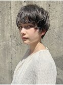 大人ショート/ショートボブ/マロンベージュ/フェザーショート