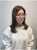 【シャギーカット】30代40代/脱白髪/くすみベージュ/艶カラー