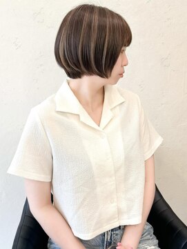 セルカ 新宿(CERCA) 新宿ハイライトカラーベージュグレージュ大人ショート