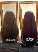 ヘアエステコース+カラー+カット・髪質改善・縮毛矯正・白髪染め