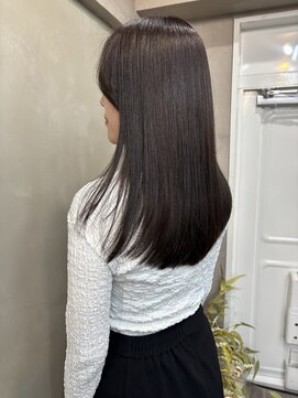 ファビ 渋谷(Fab) くびれヘア/暗めカラー/アプリコットオレンジ/縮毛矯正