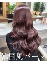 アミー 池袋(Ammy) コテ巻き風パーマ /韓国風パーマ/暖色カラー/レイヤーカット