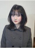 レイヤーカット　くびれヘア ミディアムレイヤー