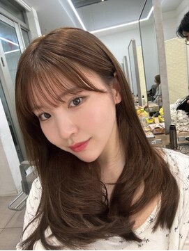 ノク(nok) イメチェンピンクベージュ前髪