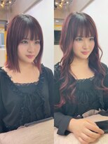 パーティパーティ ヘア(PARTYPARTY hair)&nbsp;#プルエクステ #ワインレッド #馴染ませロング #横浜エクステ