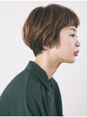 カッパーオレンジののショートボブ