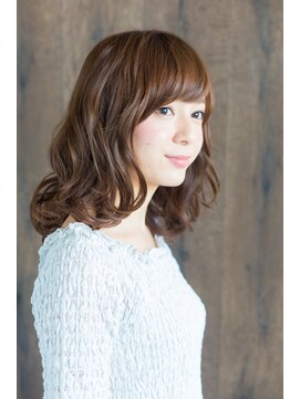 エリア(area) 【area本店 西大島】斜めバング 無造作 カール ふわミディ☆