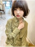 【アフロート添田】毛先パーマでやわらかマニッシュショートボブ