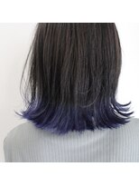 デコヘアーフラッペ(DECO HAIR frappe) ブルーの裾カラー