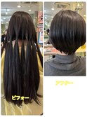 やわらか可愛いボブスタイル