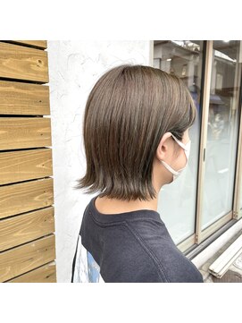 アシュレイ(ASHLEY) ASHLEY☆suzuka 外ハネボブ オリーブベージュ 赤み消しカラー