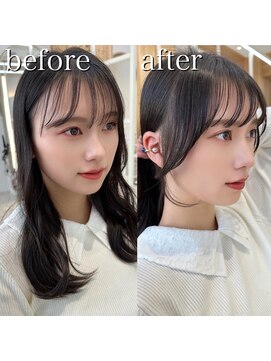 アフロートリノ(AFLOAT Leino) 【拓朗style】20代30代40代似合わせ 韓国風シースルー顔まわり