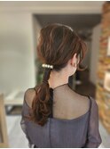 コテ巻き お呼ばれ ヘアセット