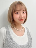 【長谷川】ナチュラルボブもベージュカラーお洒落に