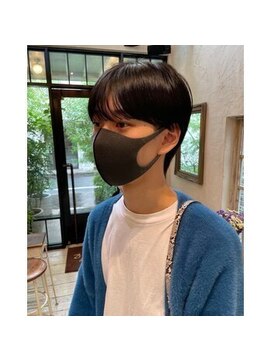 ベル 表参道Terrace(Belle) お客様ヘア】黒髪パーマ無しでもかっこいいシースルーマッシュ