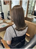 オリーブベージュ/つや髪