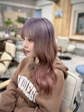 リノショアーズ 元町店(RINOSHORES) 20代30代ダブルカラーブリーチグラデーション透明感