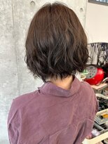 モリオ(morio)&nbsp;＊ふわふわボブ大人女子可愛い前髪くるくるパーマボブ30代40代2