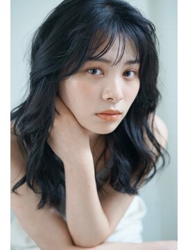 パール(PearL) 【PearL】小顔見せコテ巻きパーマ/ネビージュ/黒髪/20代30代ヘア