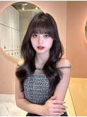 フェミニンロング×韓国顔周り髪質改善ブリーチなし[大宮]