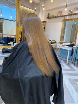 ロンドアベニール 北千住(Lond avenir) イメチェン外ハネボブ美髪ワイドバングレイヤー髪質改善縮毛矯正