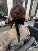 パーティーリボンヘアアレンジ