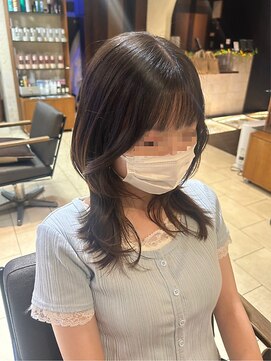 ヘアリゾート粋 ティガ 池袋店(tiga) ミディアムレイヤー/くびれミディアム/抜け感/ブラウン