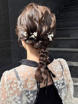 ラミエバイメルト 下北沢(lamie by melt) 花田/結婚式ヘアセットお呼ばれヘアアレンジ下北沢編みおろし