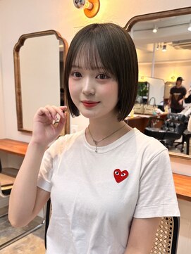 アプリ バイ リアン 浦和(appri by Rien) 浦和韓国タッセルボブヘイリー切りっぱなし前下がりボブ20代30代