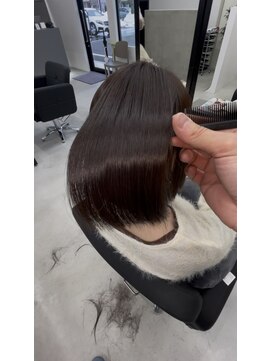 エン 久安(en.) チョコレートブラウン×艶ボブ｜大人の清潔感30代40代人気