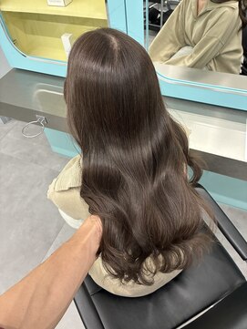 ノー バイ イオエ 西梅田(no. by ioe) ブリーチなしカラー/髪質改善/ミルクティーベージュ/小顔へア